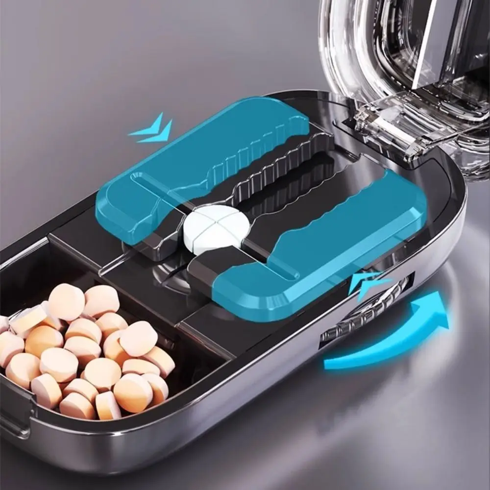 قطع دقيق قاطع حبوب منع الحمل المحمول قابل للتعديل نصف/رباعية مقسم الطب قابل للفصل والغبار