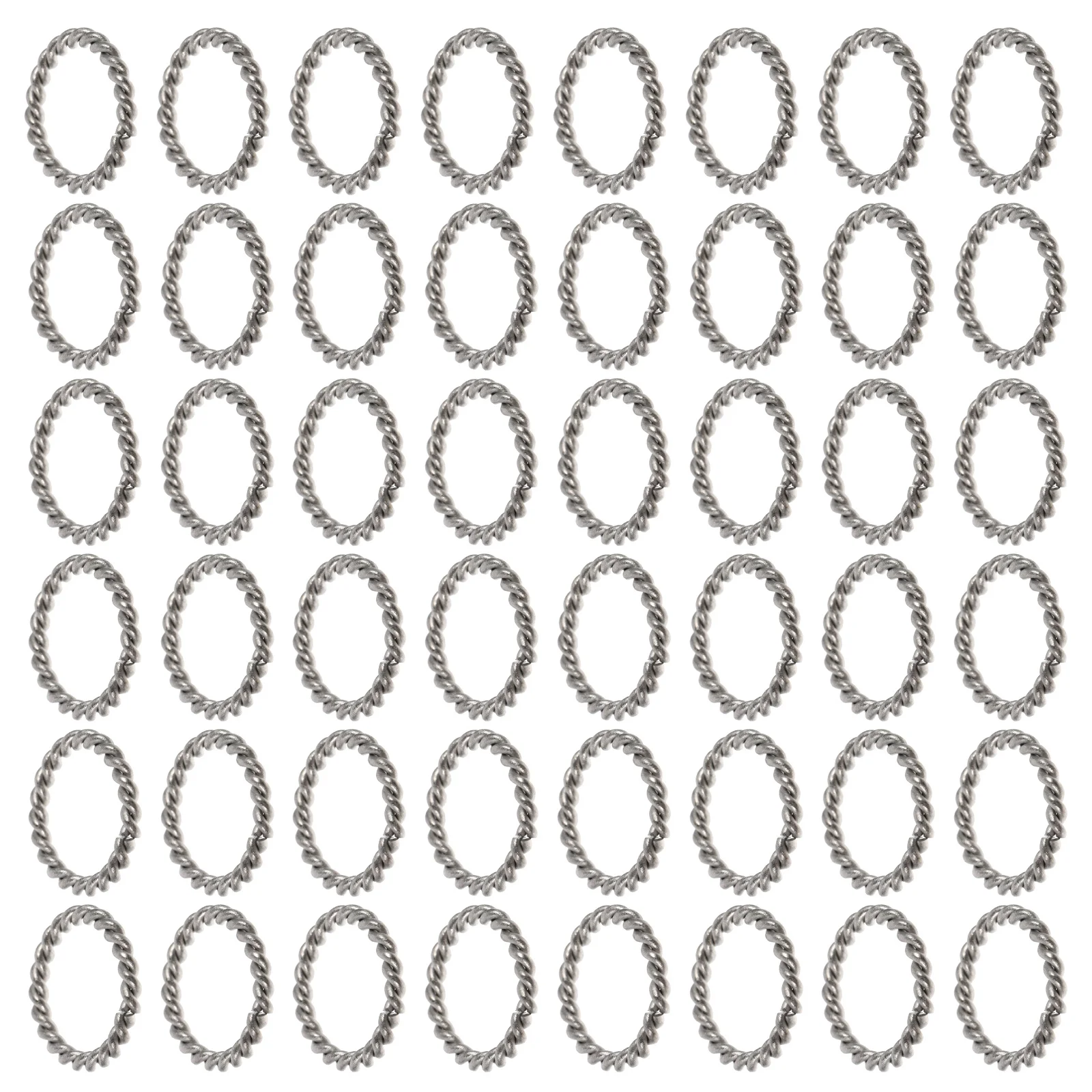 

100Pcs Twisted Jump Rings Stainless Steel Jewelry Connecting Rings for DIY Necklace Bracelet Craft Making Supplies