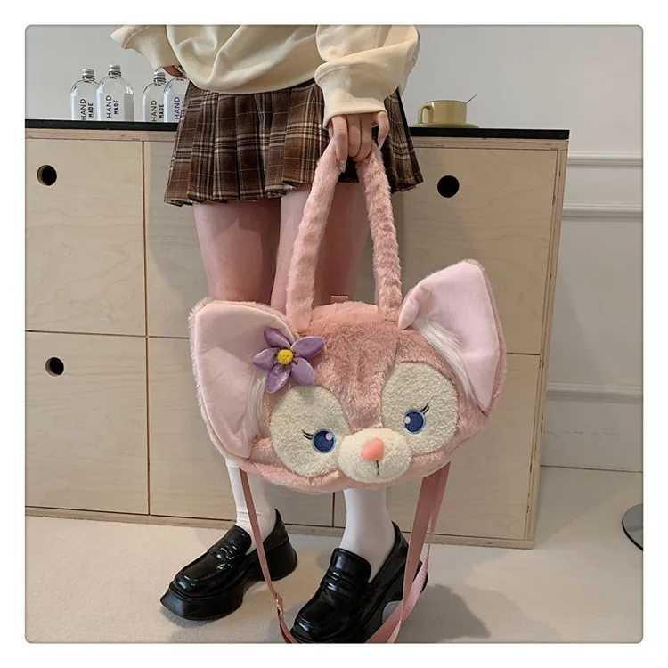 Disney Plush Tote Bag Kawaii StellaLou LinaBell Cute ShellieMay Duffy Cartoon Hand-held Crossbody Storage Bag Anime Accessories