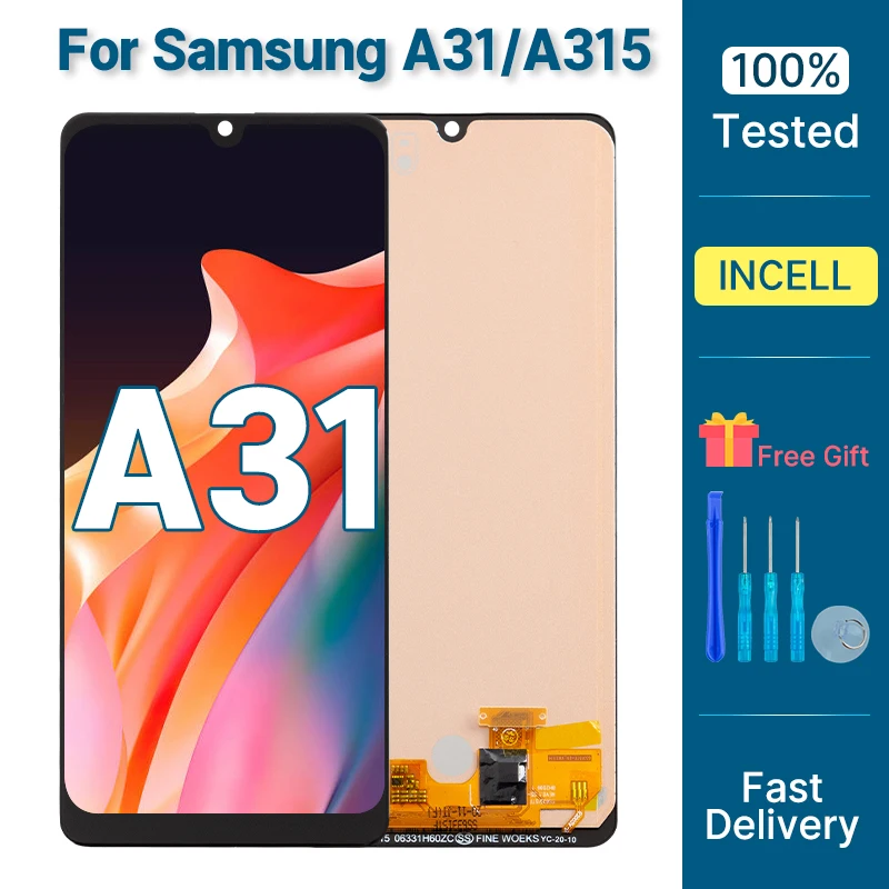 Premium LCD For Samsung A31 Display Touch Screen Digitizer Panel Assembly 100% Tested INCELL Display For Samsung A315 SMA315F/DS