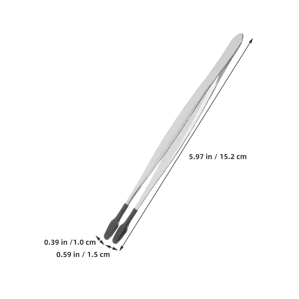 

5Pcs Flat Tweezers Stainless Steel Multipurpose Crafting Tools for Stamps Coins Eyelashes Jewelry Making Tweezers for Crafting