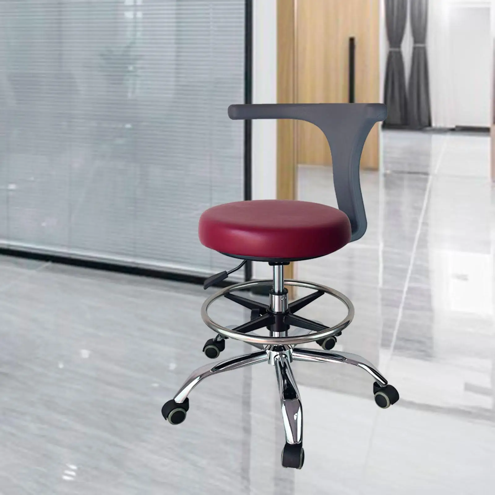 

Replacement Pub Bar Stool Round Foot Rest Circle Replace Parts Stainless Steel for Designer Chairs Easily Install