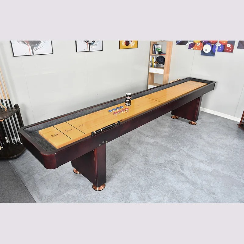 New luxurious 12' solid wood shuffleboard table with bowling for shuffleboard game