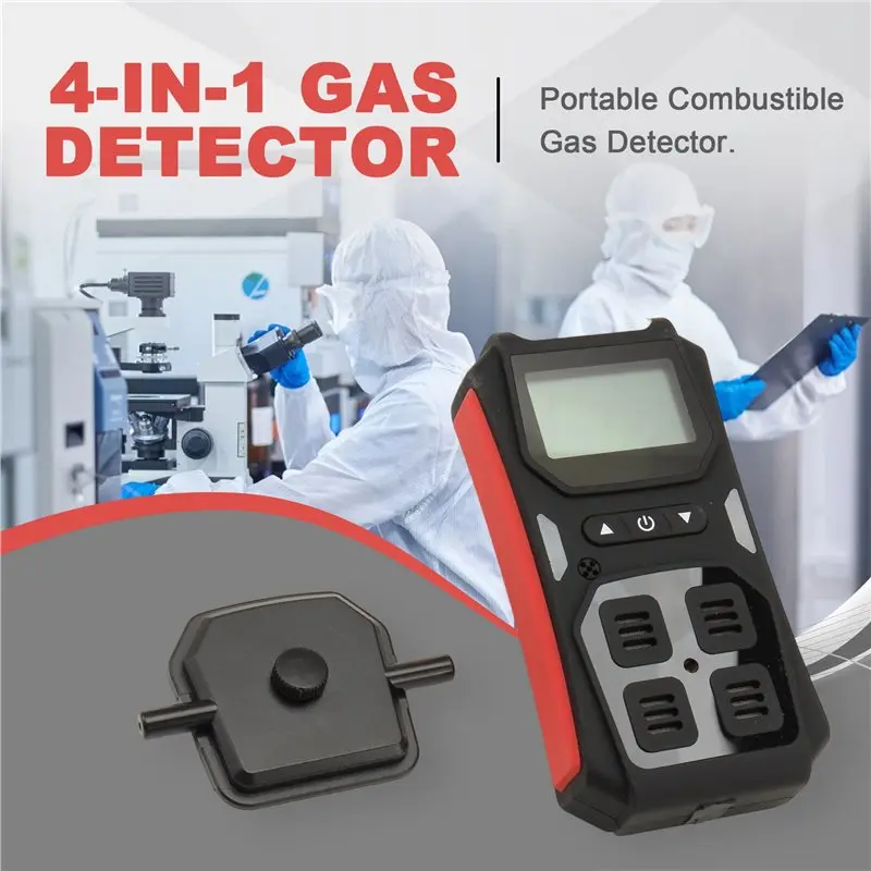 24-Hour Delivery Toxic Gas Detector, 4-In-1 Portable Combustible Gas Tester And Alarm For Hazardous Environments