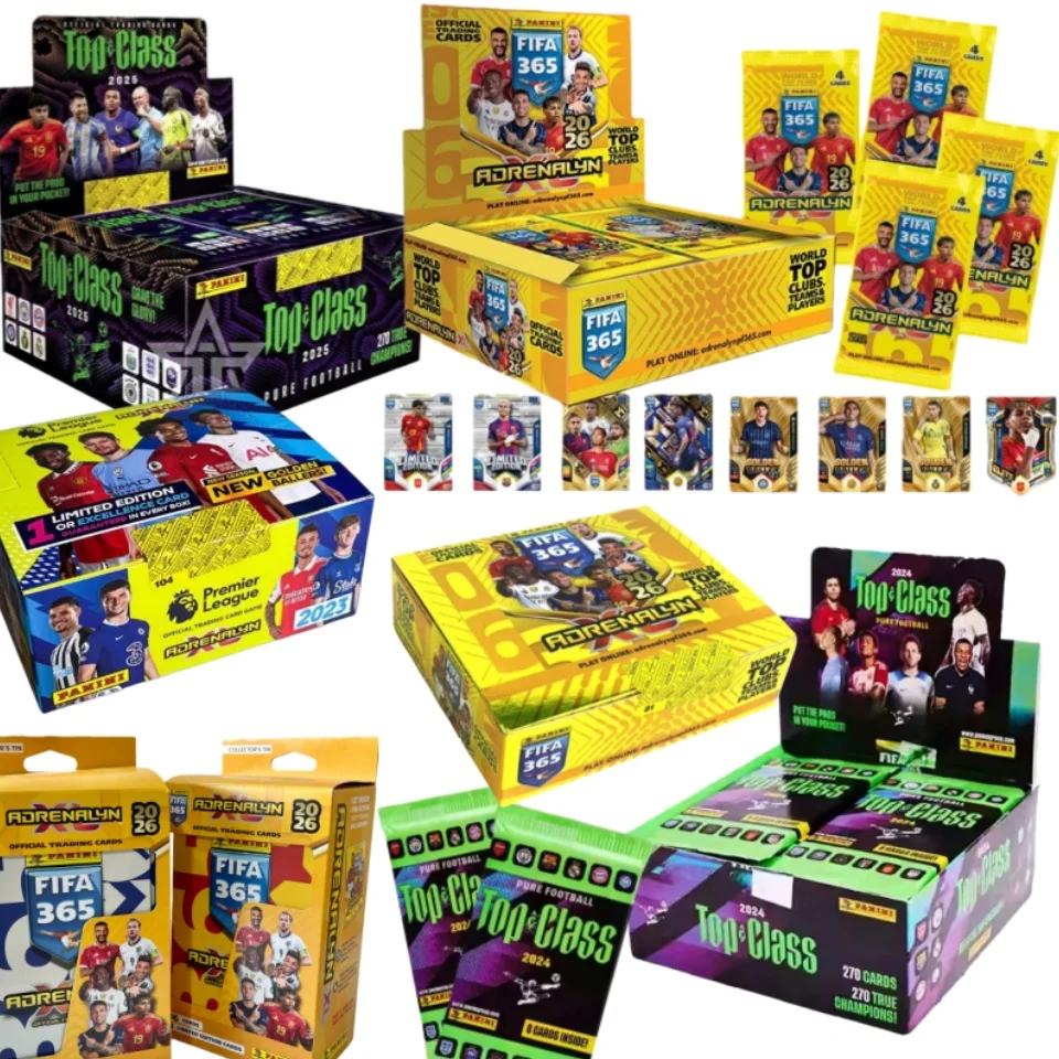 Panini 2025 365 Scatola di carte collezionabili Premier League Football Star di prima classe Messsi Ronaldo Neymar Regalo di compleanno Gioco di carte da collezione