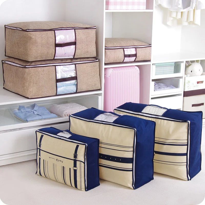 under bed storage quilt blanket clothing clothes foldable storage bag box under bed Bedding underbed storage dorm room organizer