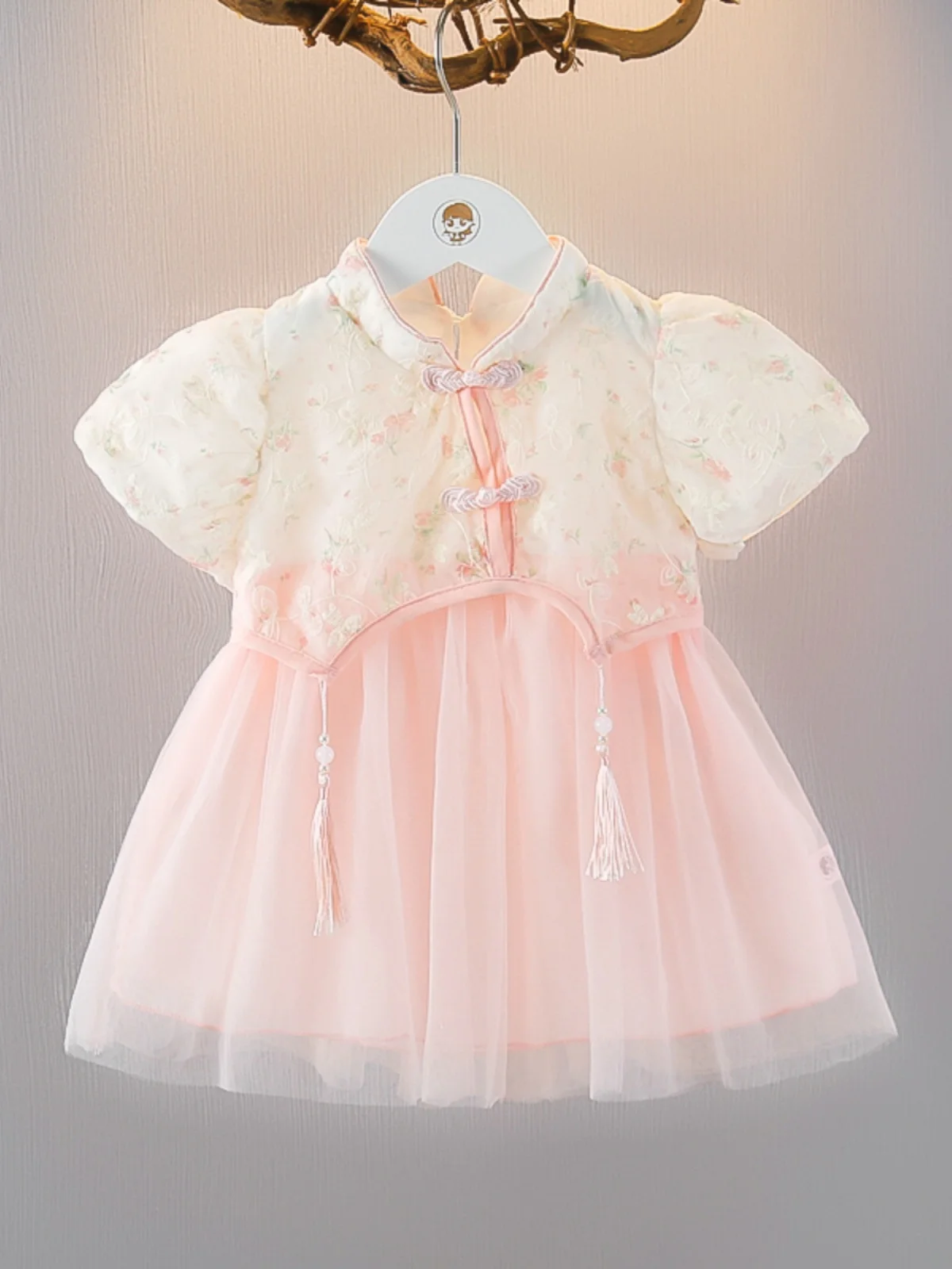

Princ Sle Baby Girl's Hanfu Dr Chinese Traditional Faion Silk Skirt Retro National Sle 2024 New Summer Clothes