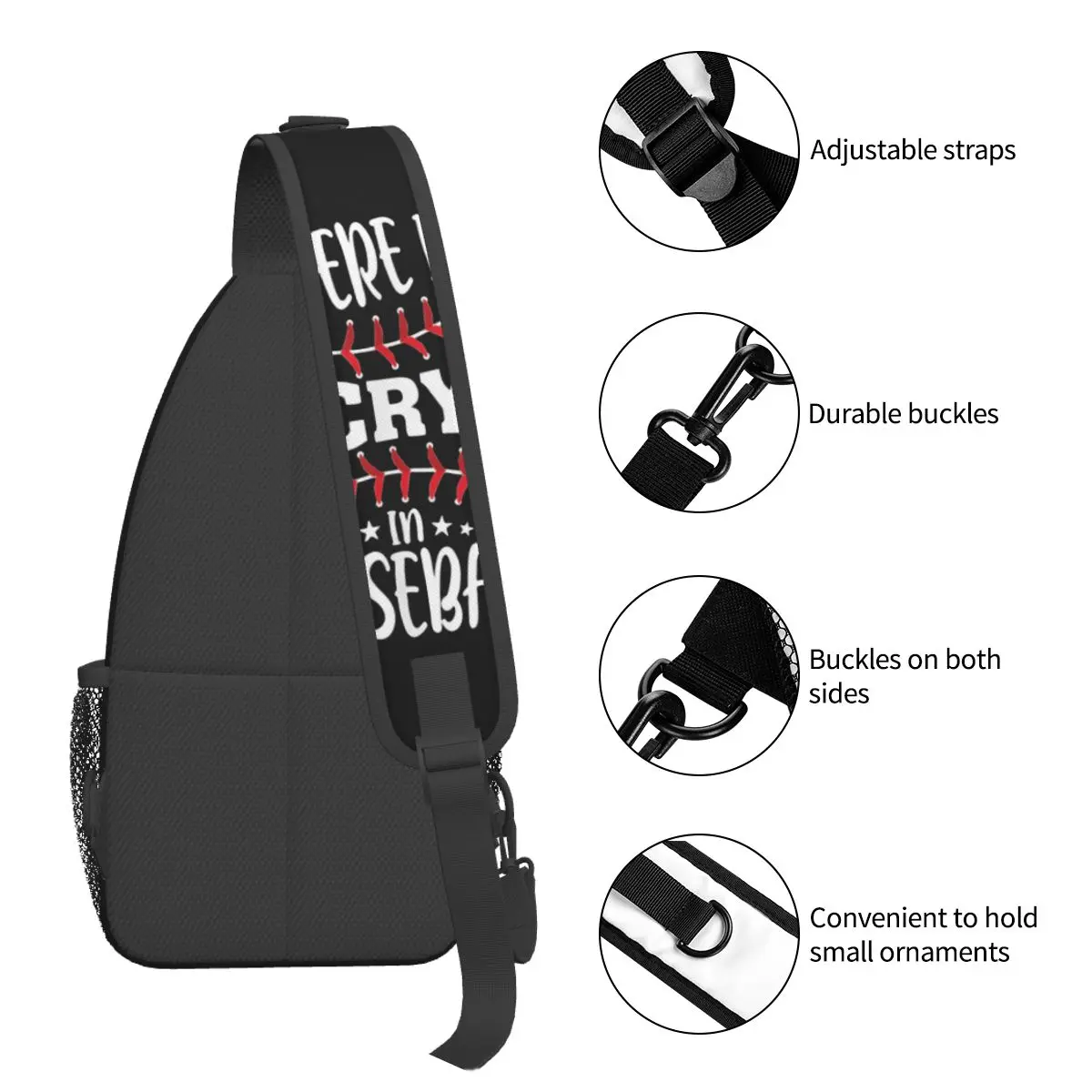 Es gibt kein Weinen in Baseball kleinen Schulter taschen Brust Cross body Schulter rucksack Outdoor Wandern Tages rucksäcke Sport Cool Pack