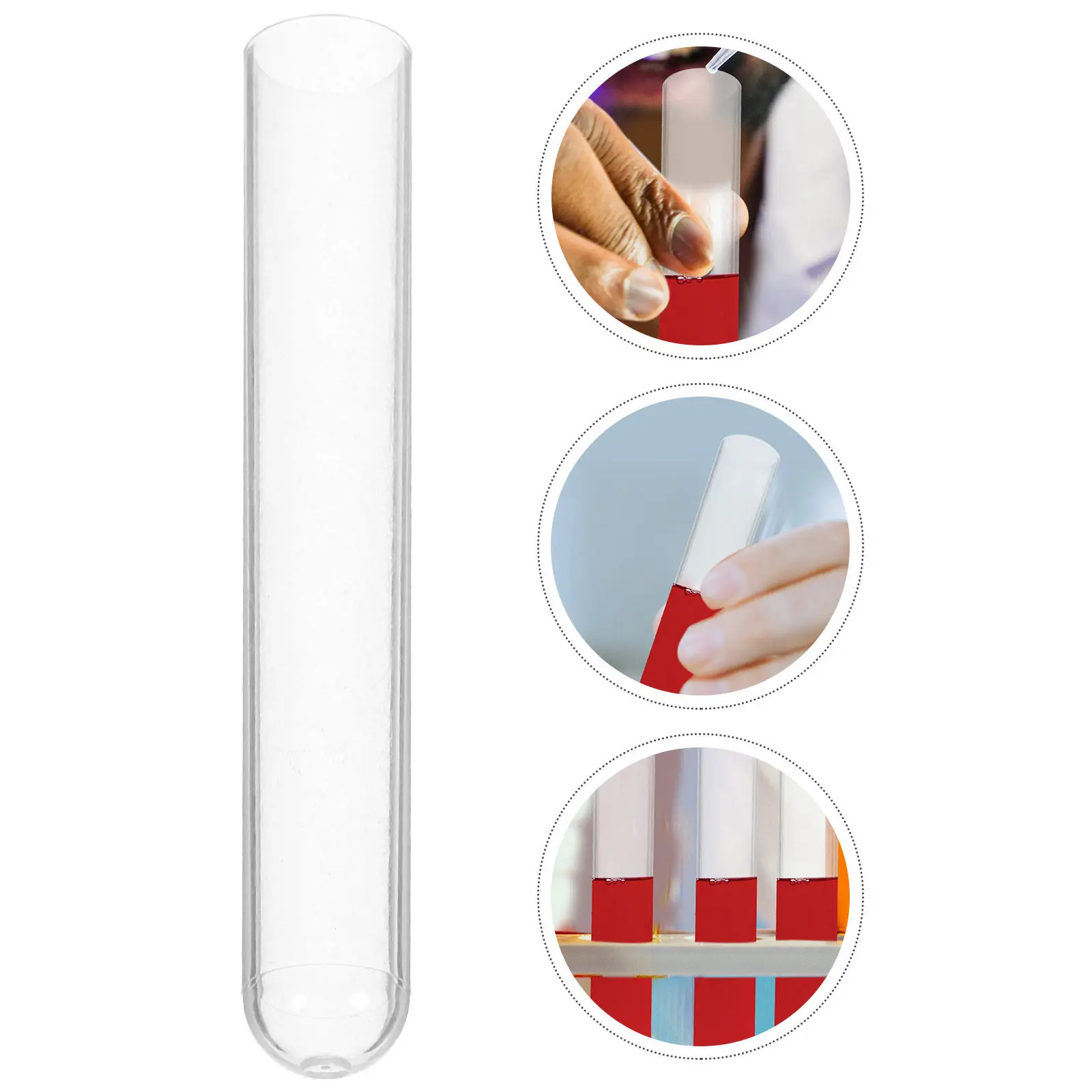 

10 шт. прочных пластиковых пробирок, прозрачные лабораторные емкости для хранения, для научных экспериментов и хранения жидкостей