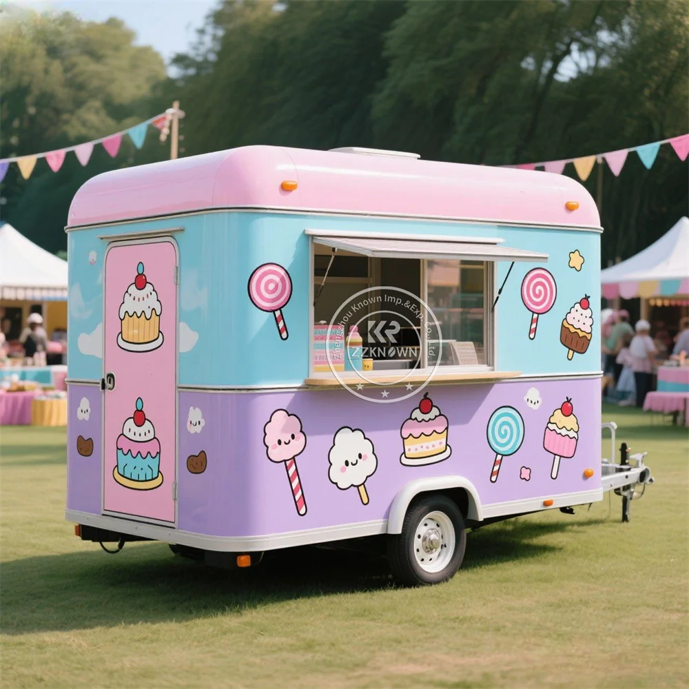

Custom Street Food Trailer Concession Catering Trailer Coffee Ice Cream Cart Custom Mobile Food Truck With Full Kitchen