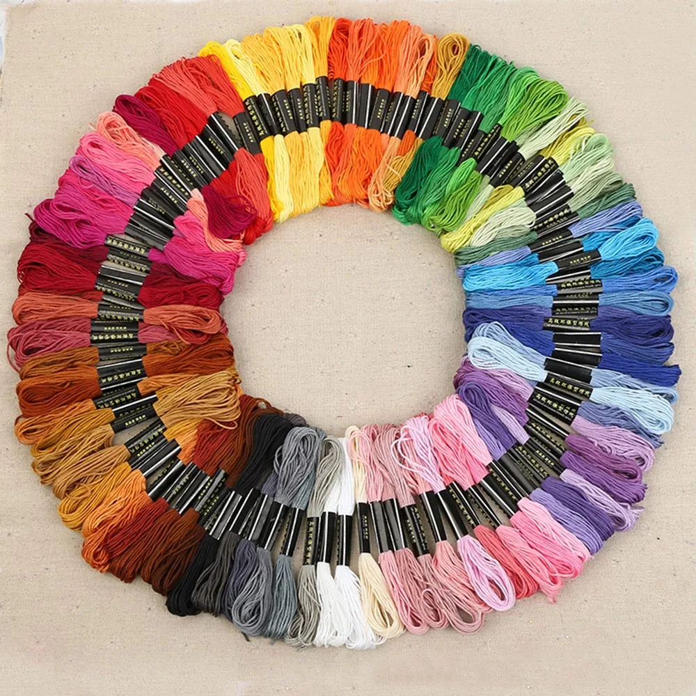 50 Anchor Similar Cross Stitch Cotton Polyester Embroidery Thread Floss Sewing Skeins Craft Not Repeat