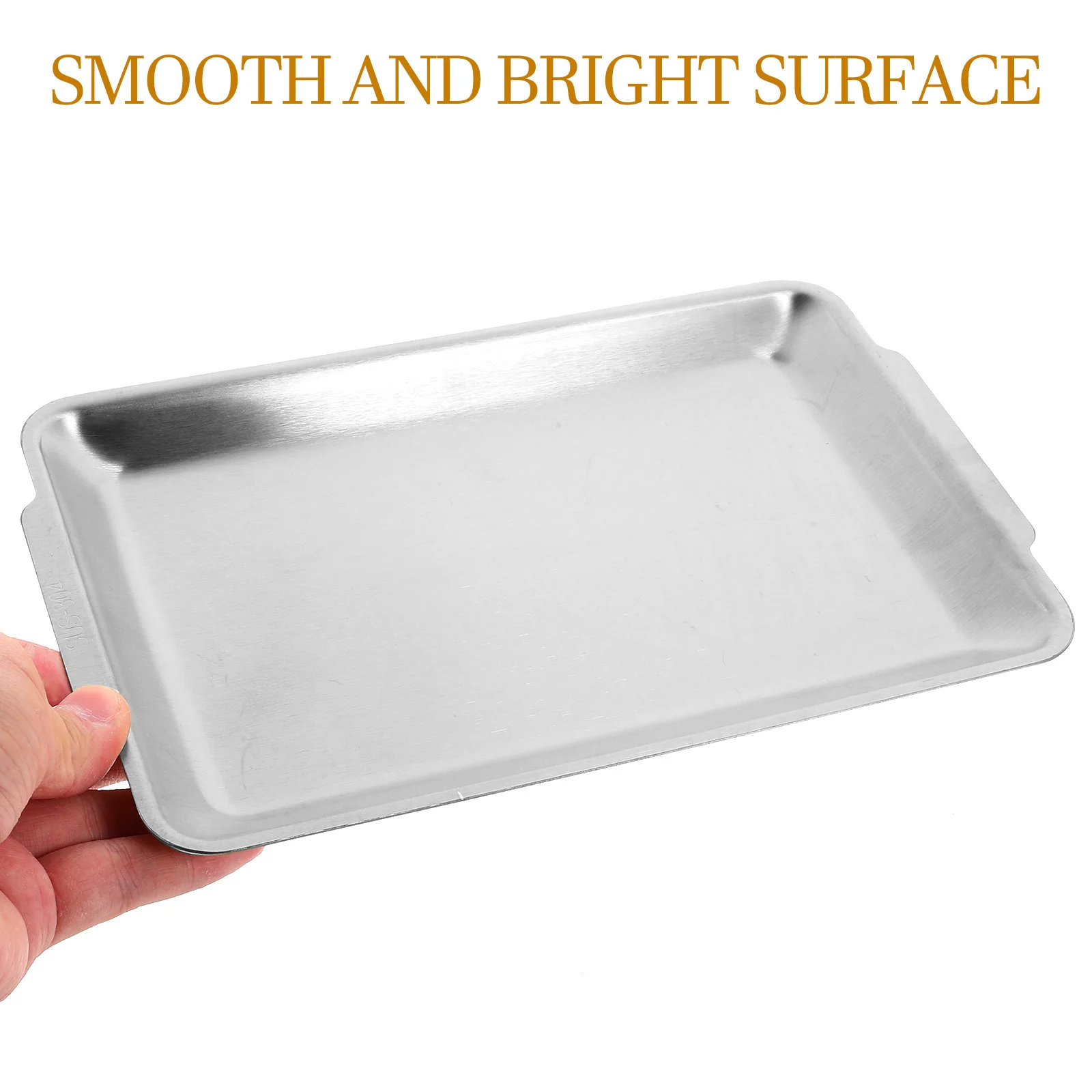 

Stainless Steel Plates Rectangle Serving Plate For Cake Fruit Meat Buffet Appetizer Kitchen Dining Steak Salad Platter