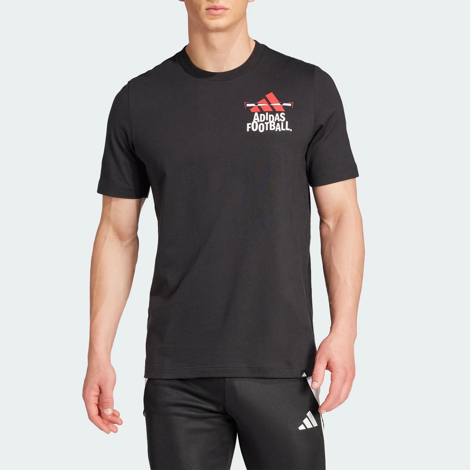 Adidas genuine comfortable men's round neck cool and breathable casual short sleeved T-shirt JD8216