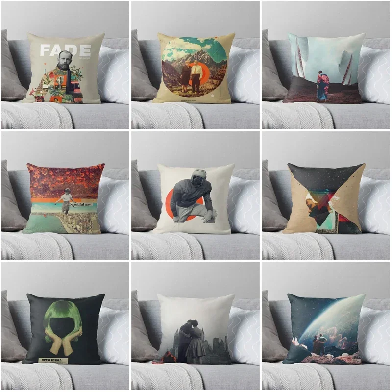

Autumn Harvest Pattern Pillow Cover Home Plant Flower Living Room Cushion Cover Bedside Backrest Pillow Case 45x45cm