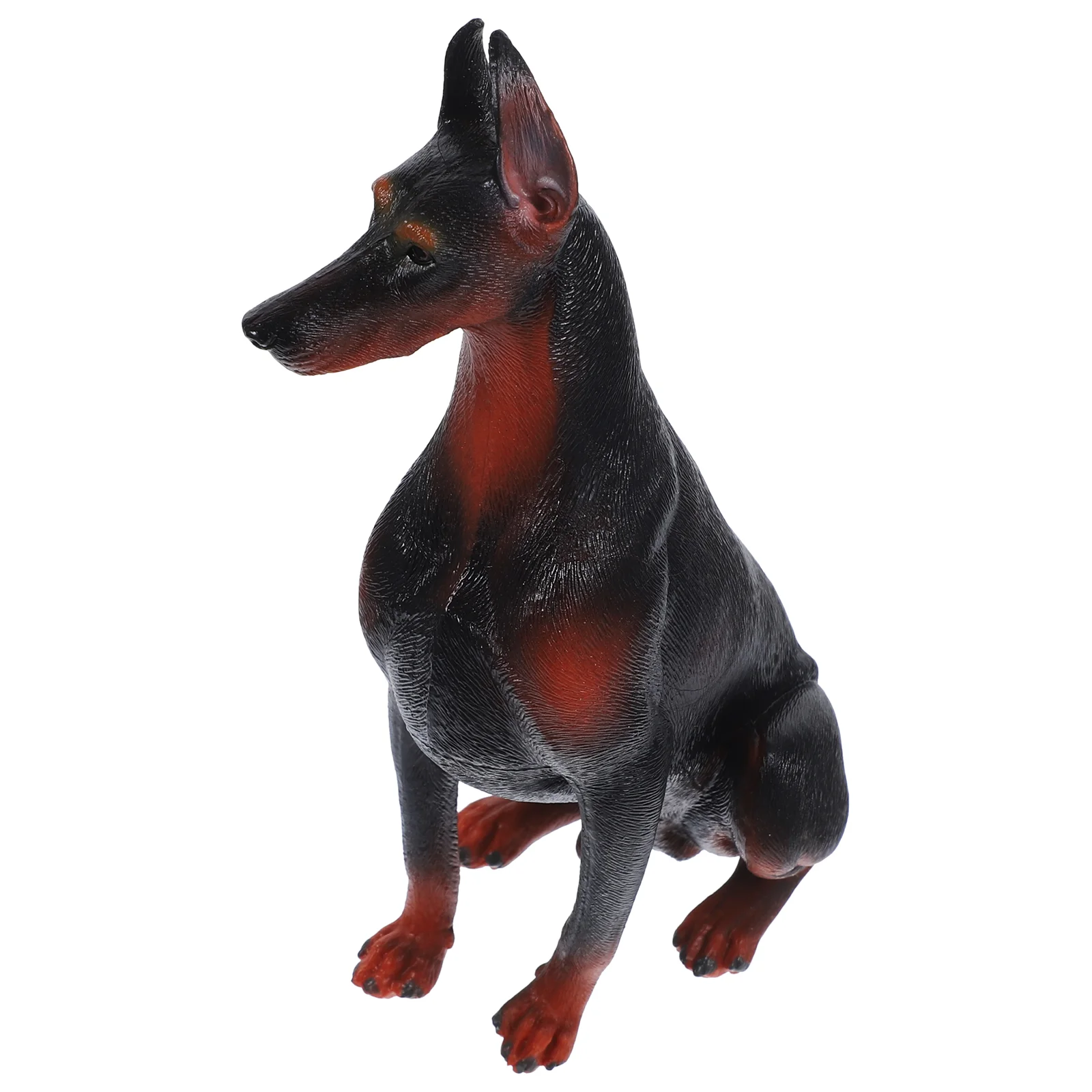 Simulation Doberman Pinscher Model Decoration Childrens Toys Animal Figures Dog Sculpture Fake Plastic Desktop