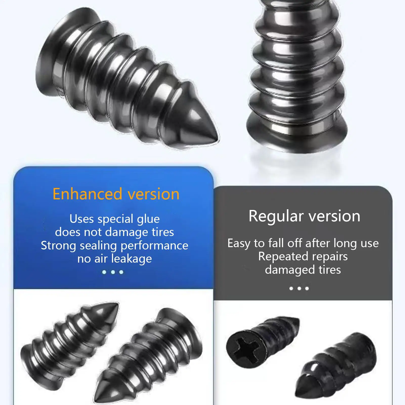 Tire Repair Screw in Rubber Plug Car Tyre Puncture Repair for Motorbike Sedan Truck Minivan Beginners Professionals Drivers