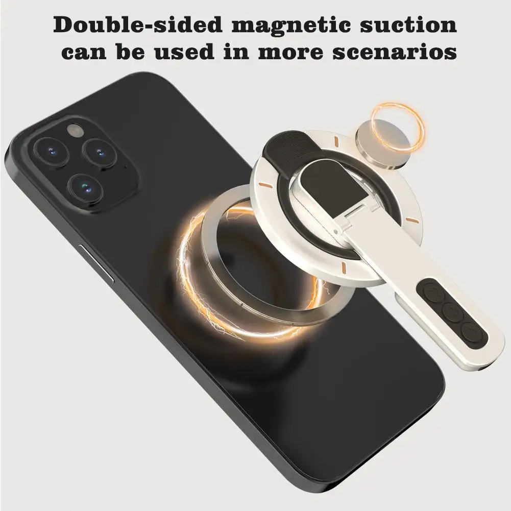 Ultra-thin Luminous Double-sided Magnetic Mobile Phone Holder 360 Degree Rotation Horizontal And Vertical Screen Switching