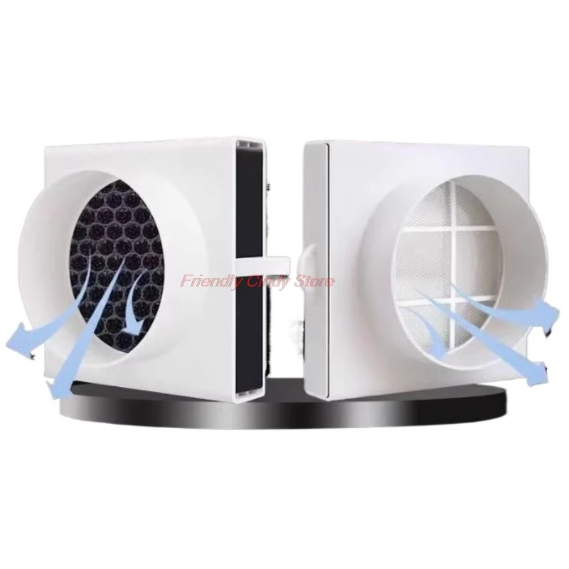 Fresh Air System Duct Air Filter Inline Ducting Box Ventilation for Pipe Air Inlet Primary Pre-Filter Deworming and Deashing