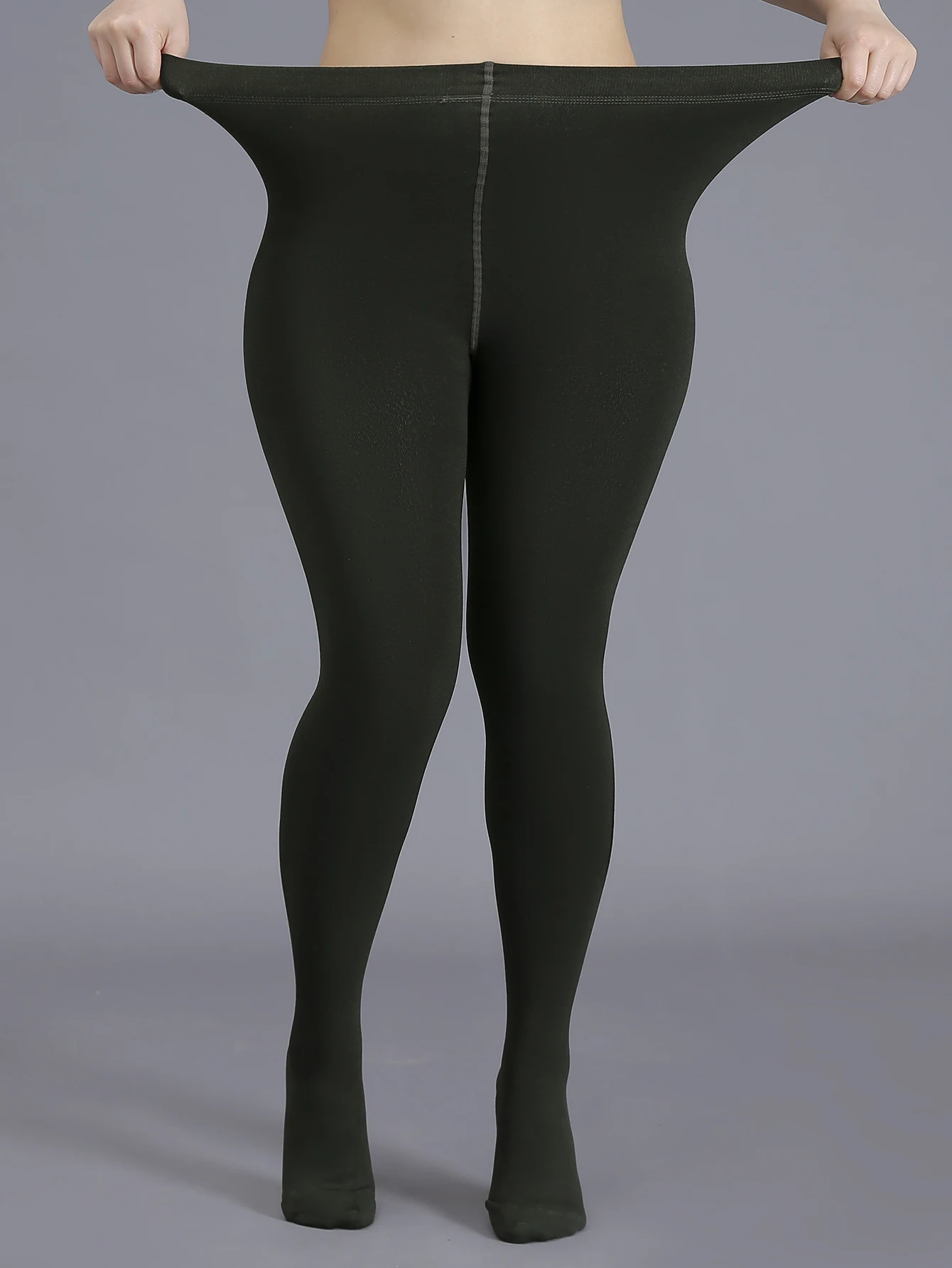 Ein Paar Damen-Fleece-Strumpfhosen in Übergröße, Warme Wollstrumpfhosen – Detail 5