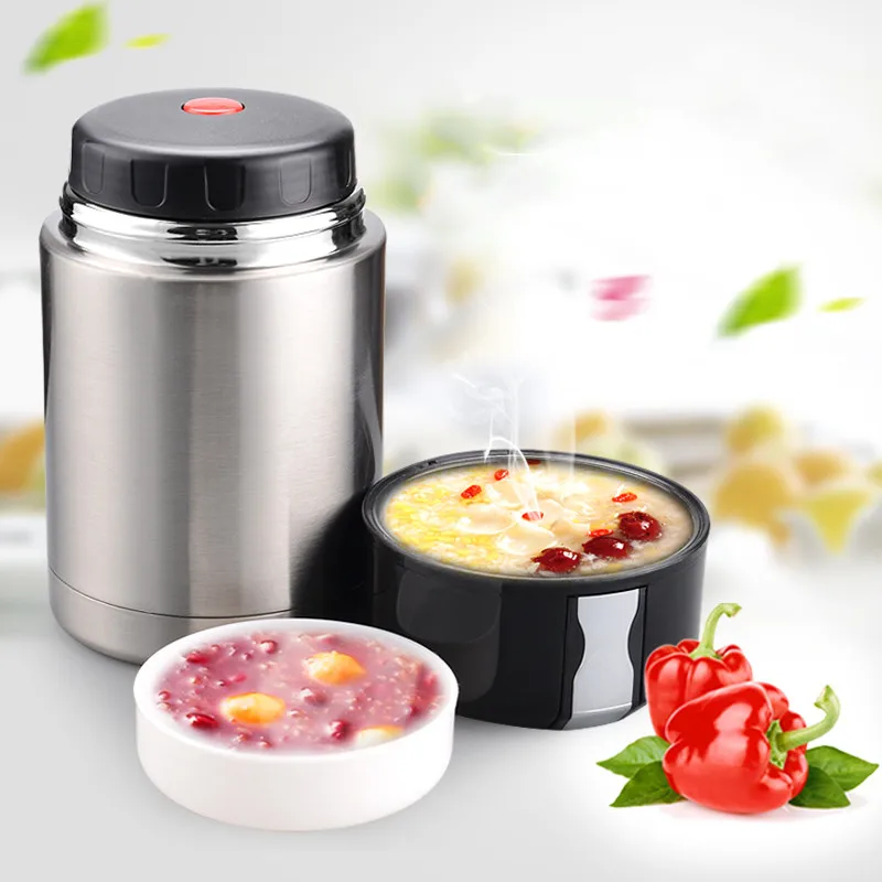 Large Capacity 800ML/1000ML Thermos Lunch Box Portable Stainless Steel Food Soup Containers Vacuum Flasks Thermocup