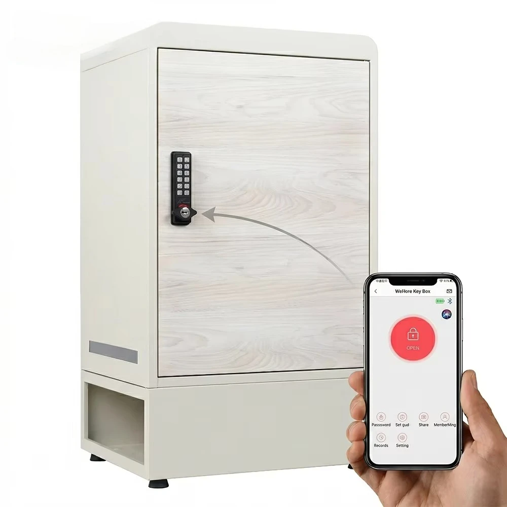 Modern Outdoor Galvanized Sheet Standing  Waterproof Anti-theft Smart Lock Parcel Drop Box Mailbox for Apartment Use