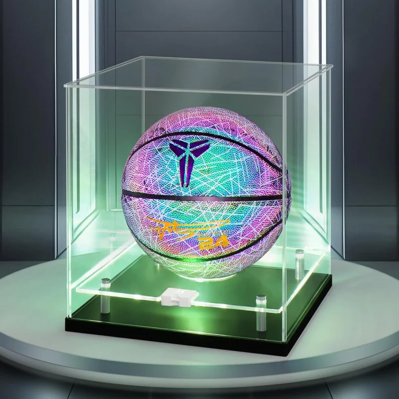 Acrylic Basketball Display Case with LED Light for Autographed Ball Display /Fans & Collectors, Sports Collectibles