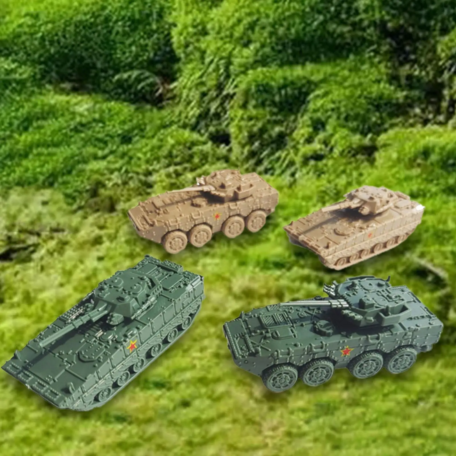 

4 Pieces 1:144 Scale Simulation Tank Model Vehicle Model Toy