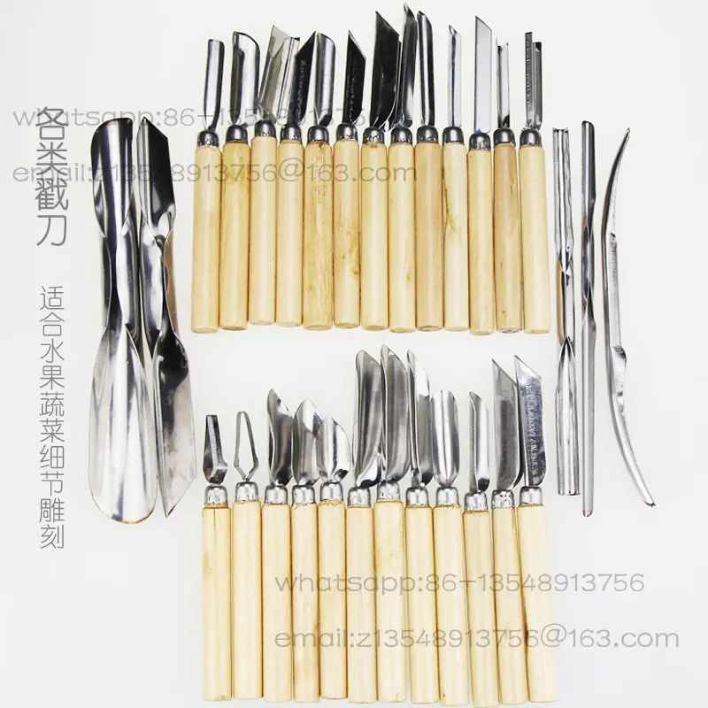 Blade 80-piece set Kitchen chef carving knife set Stainless steel food carving knife Fruit plate carving knife