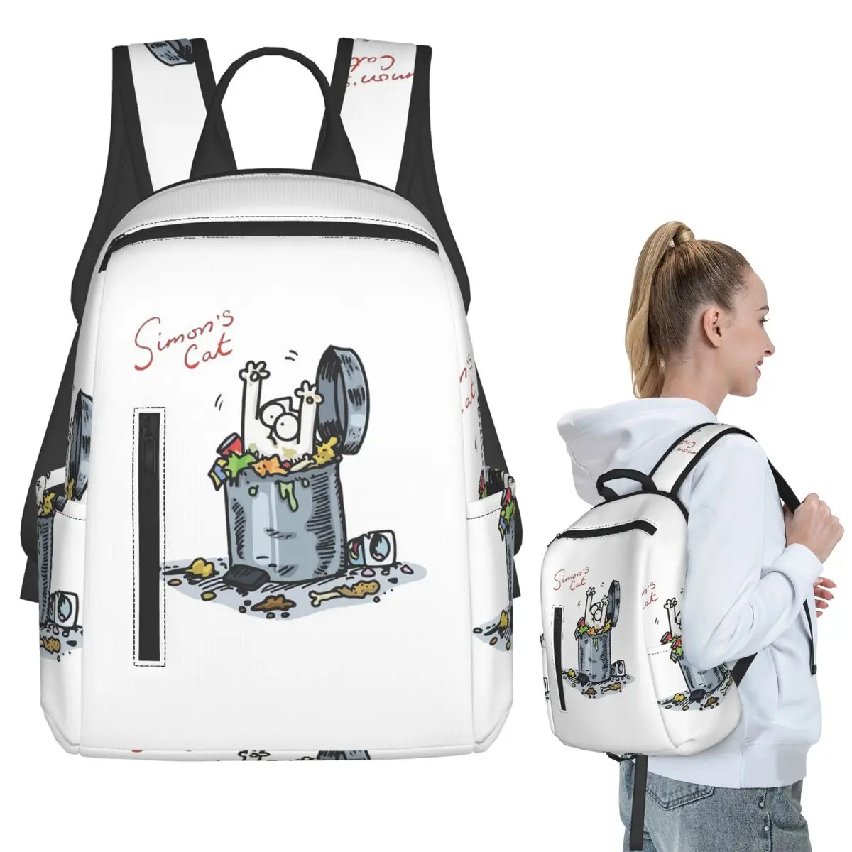 

Cartoon Simons Cats Backpack Student BookBag Children School Bag Laptop Shoulder Bags Boys Girls