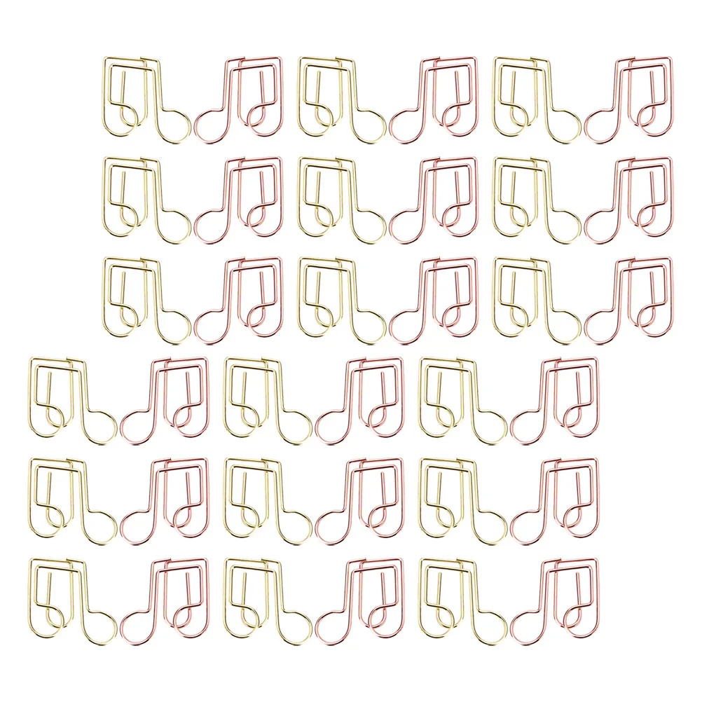 40 Pcs Moon Note Paperclip Paperclips Small for Unique Cute Colorful Metal Medium Office Supplies