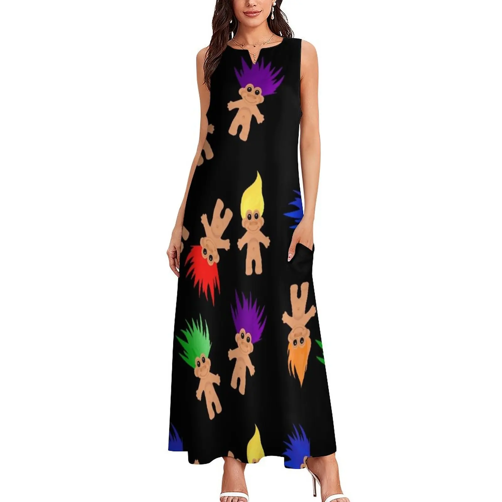 Troll Dolls Pattern Long Dress dress for women summer women dresses evening dresses luxury 2025