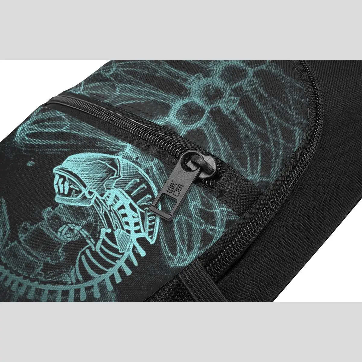 Radiography Alien Chest Bag Men Sling Crossbody Backpack Chest Bag Travel Hiking Daypack Shoulder Bag