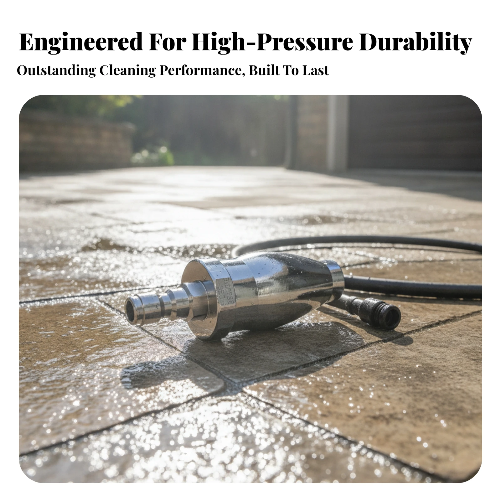 Cylindrical Electroplated Metal Pressure Washer Rotating Nozzle 360-Degree Rotating Nozzle Outdoor Cleaning Gear