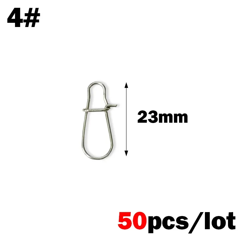 OUTKIT 50PCS Edelstahl Pin Wirbel Angeln Zubehör Stecker Locken Clip Rollen Wirbel Meer Angelgerät