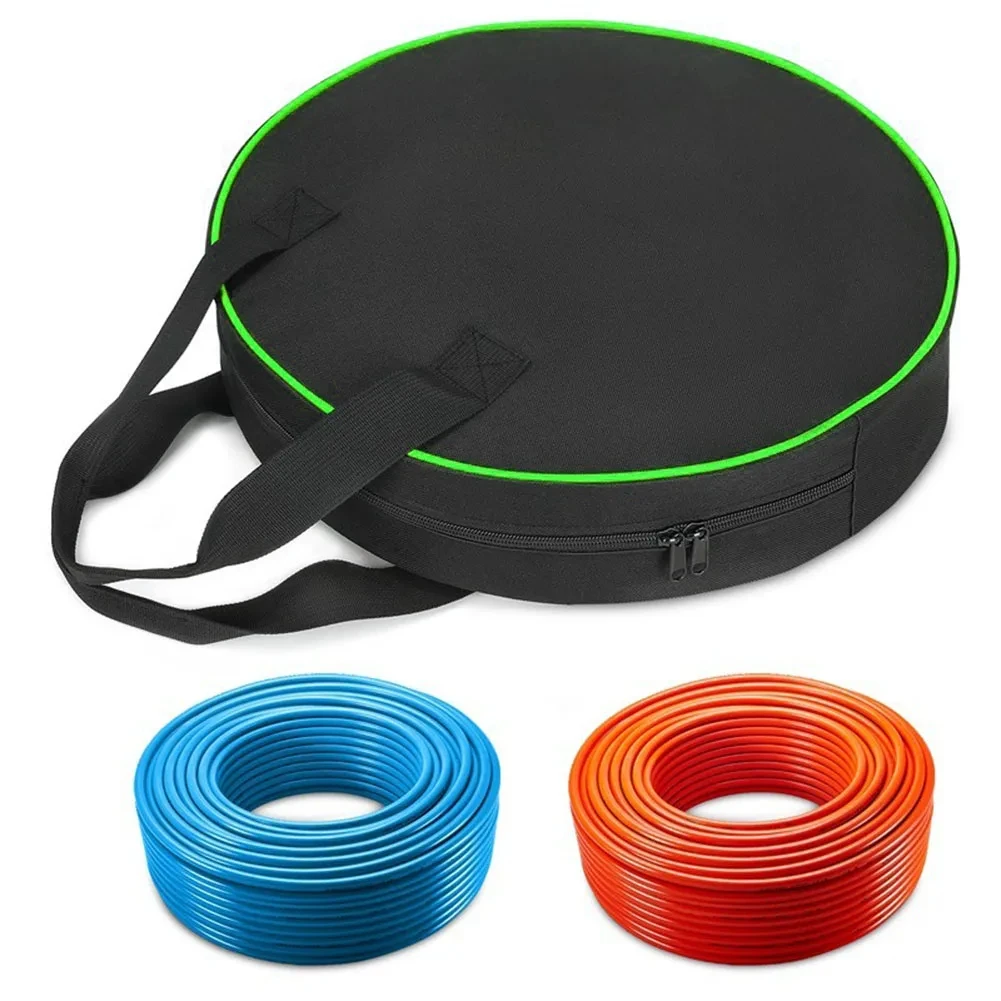 1pc Waterproof Oxford Cloth Circular Tool Kit - Portable Hardware and Car Charging Cable Storage Bag Cable Tool Kit