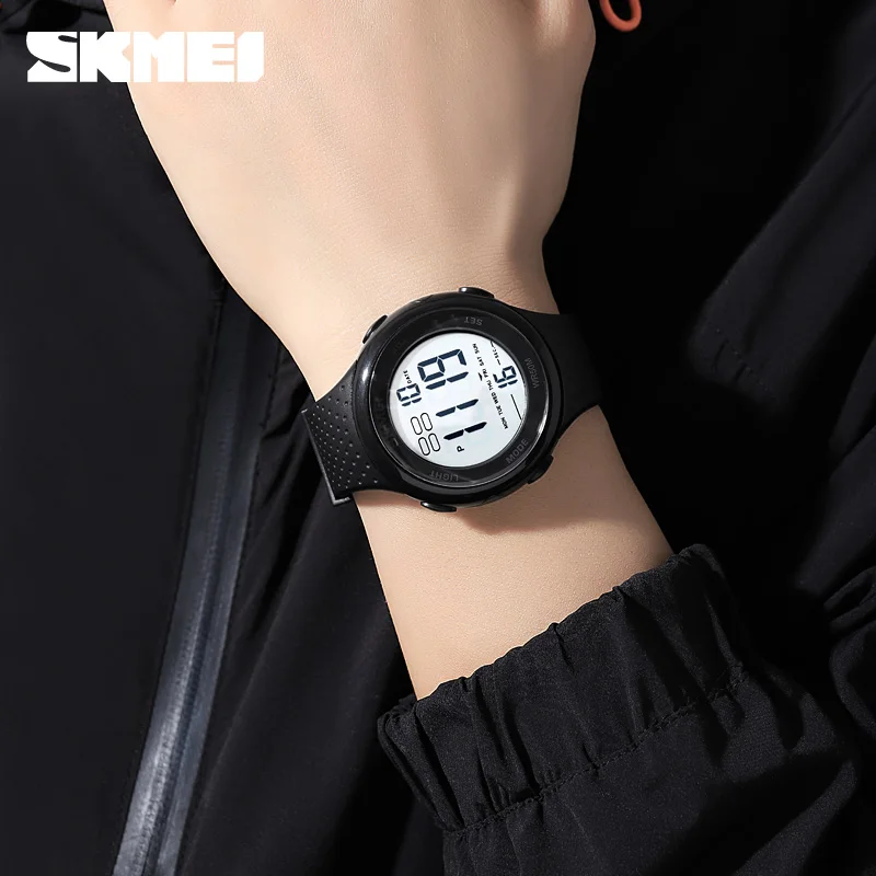 SKMEI Fashion LED Electronic Sport Watches Count Down Stopwatch Clock 5Bar Waterproof Men Wristwatch montre homme Watch 1856