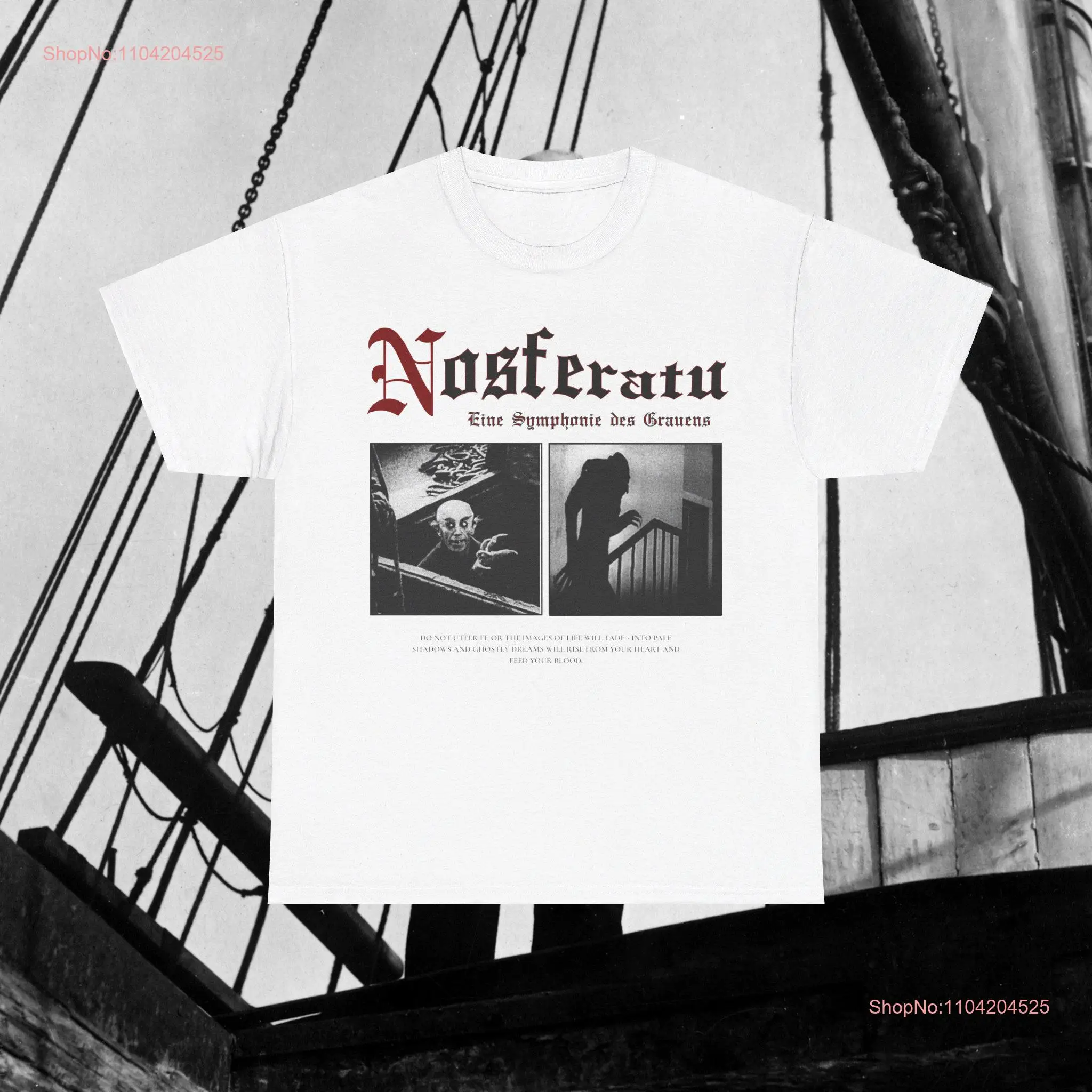 Nosferatu Film T Shirt Classic Horror Move Dark Gothic Aesthetic Vintage Inspired Count Orlok Robert Eggers Vampire