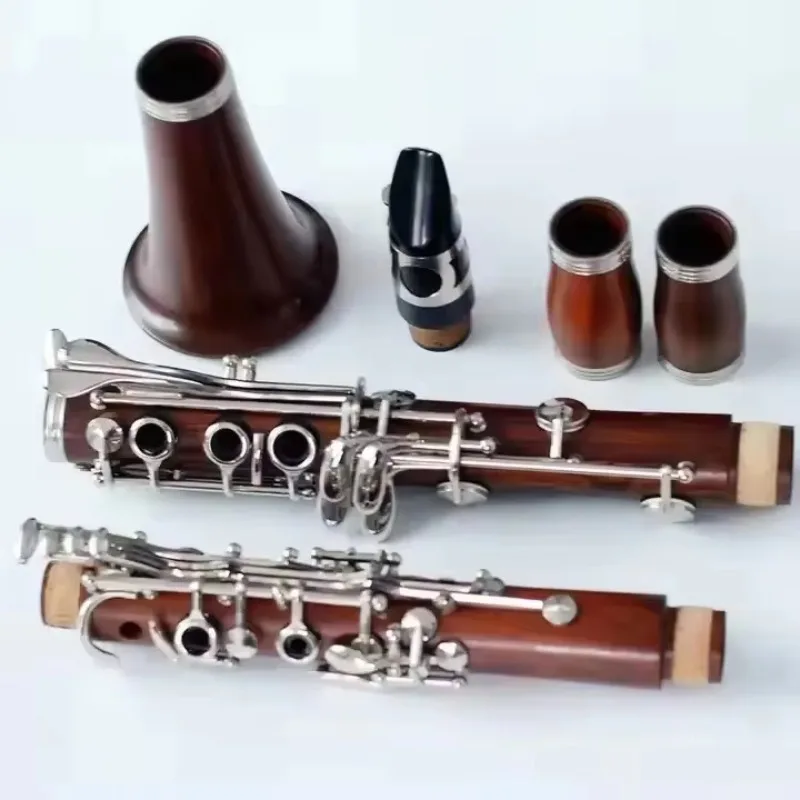 Bb‑Tone 17‑Key Clarinet Rosewood Body Woodwind Musical Instrument