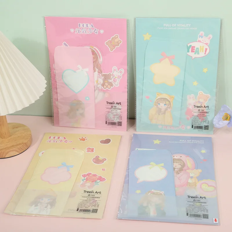 

Stationery Vigor Girl's Letter Paper Envelope Set Cartoon Chinese Paper Envelope Wedding