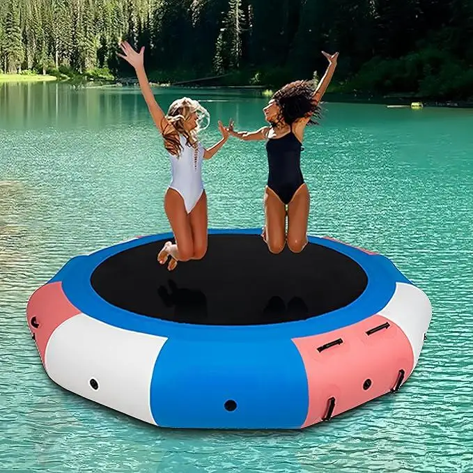 

Hot Sale Inflatable Water Trampoline - With Electric Pump Rope Ladder Easy Setup | Family Fun Water Park Equipment