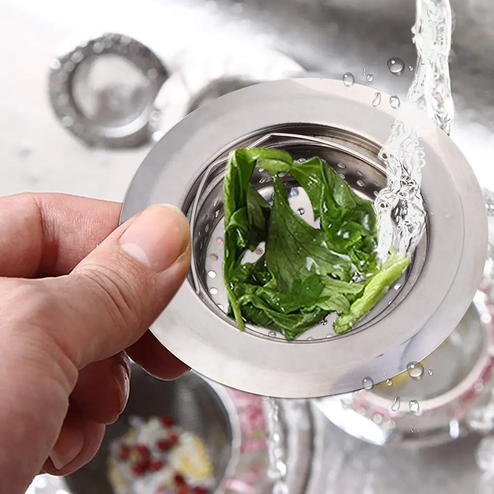 

Набор из 4 фильтров-сеток из нержавеющей стали для кухонной раковины, предотвращающих засоры, для улавливания пищевых отходов и мусора, для слива