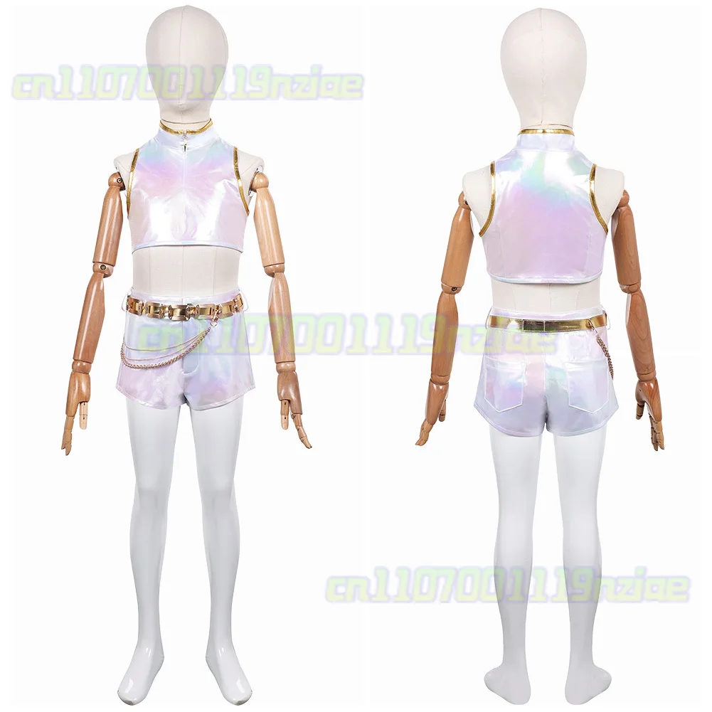 K팝 코스프레 루미 조이 미라 탑 팬츠 어린이 의상 파티 변장 할로윈 코스튬 카니발 의상 세트