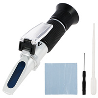 Handheld Sugar Refractometer Brix Refractometer Sugar Concentration Meter Densimeter 0-40% Brix Saccharimeter Tester for Fruits