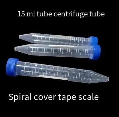 10Pcs Plastic test tube 15ml centrifuge tube spiral cap with scale plastic spiral tip centrifuge tube