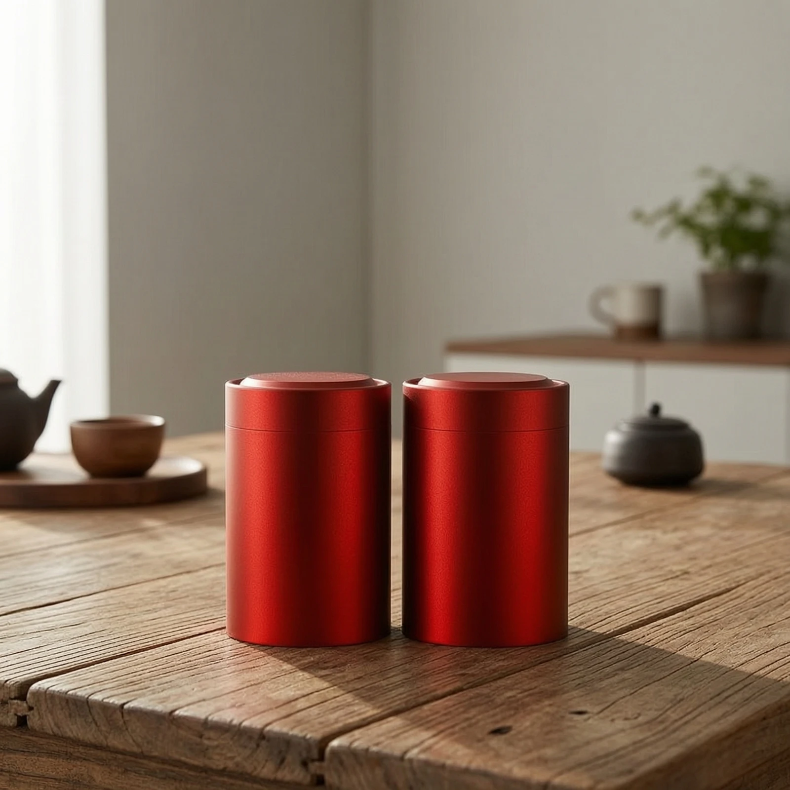 2 Frascos de Aluminio con Tapa de Rosca, Frascos Pequeños para Viaje, Recipientes para Granos de Café, Latas Resistentes para Té, a Prueba de Óxido