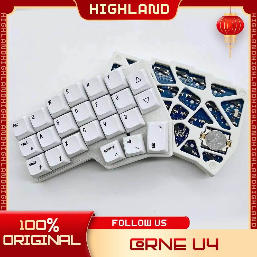 CORNE V4 2.4G Wireless Mechanical Keyboard Split Ergonomic 46keys Layout Hot-swappable Support VIALCustomize Keyboard Accessory