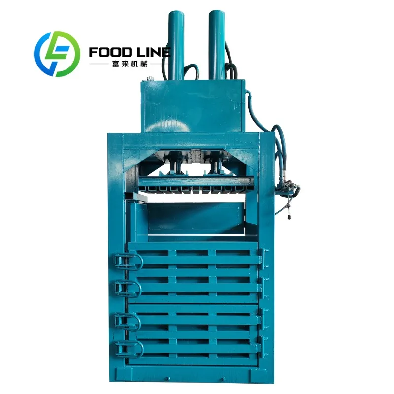 Vertical Hydraulic Waste Compactor Durable Welded Frame Structure For Long Time Continuous Industrial Recycling Operation