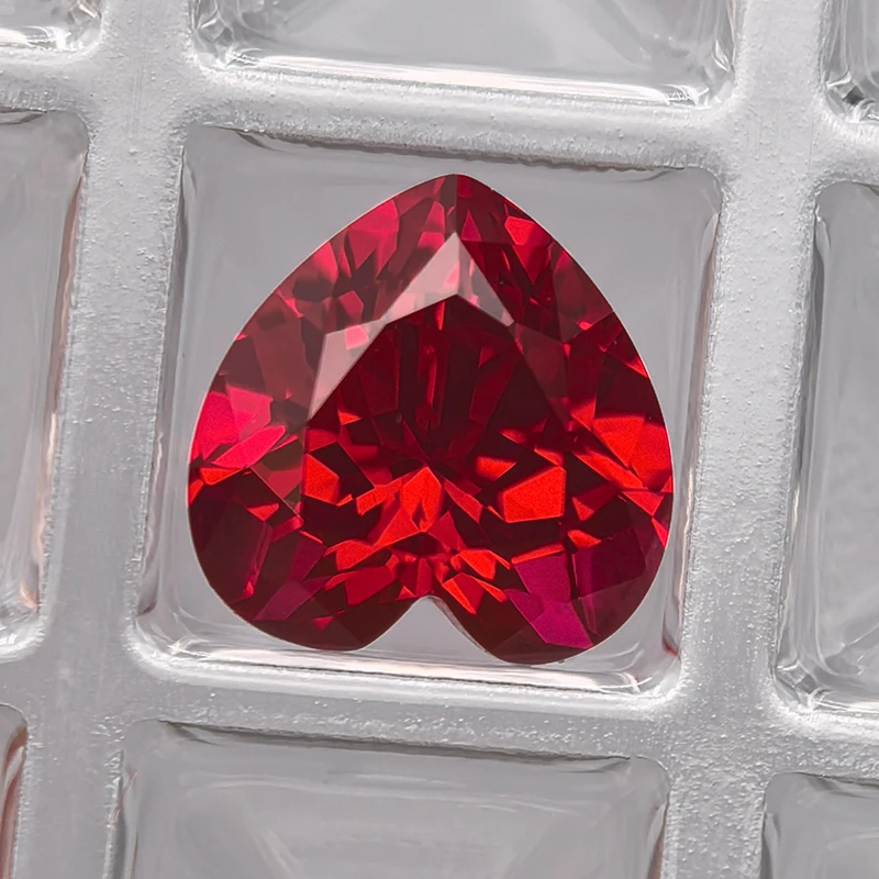 مختبر نمت روبي شكل قلب حمامة الدم الأحمر اللون أحجار كريمة مفكوكة حدد AGL شهادة حجر عالي الجودة لصنع المجوهرات ذاتية الصنع #3
