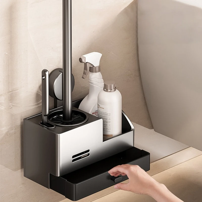 

Suction Cup Toilet Brush For Household Wall Mounted Toilets With No Dead Corners, Bathroom And Toilet Seat Cleaning Tool