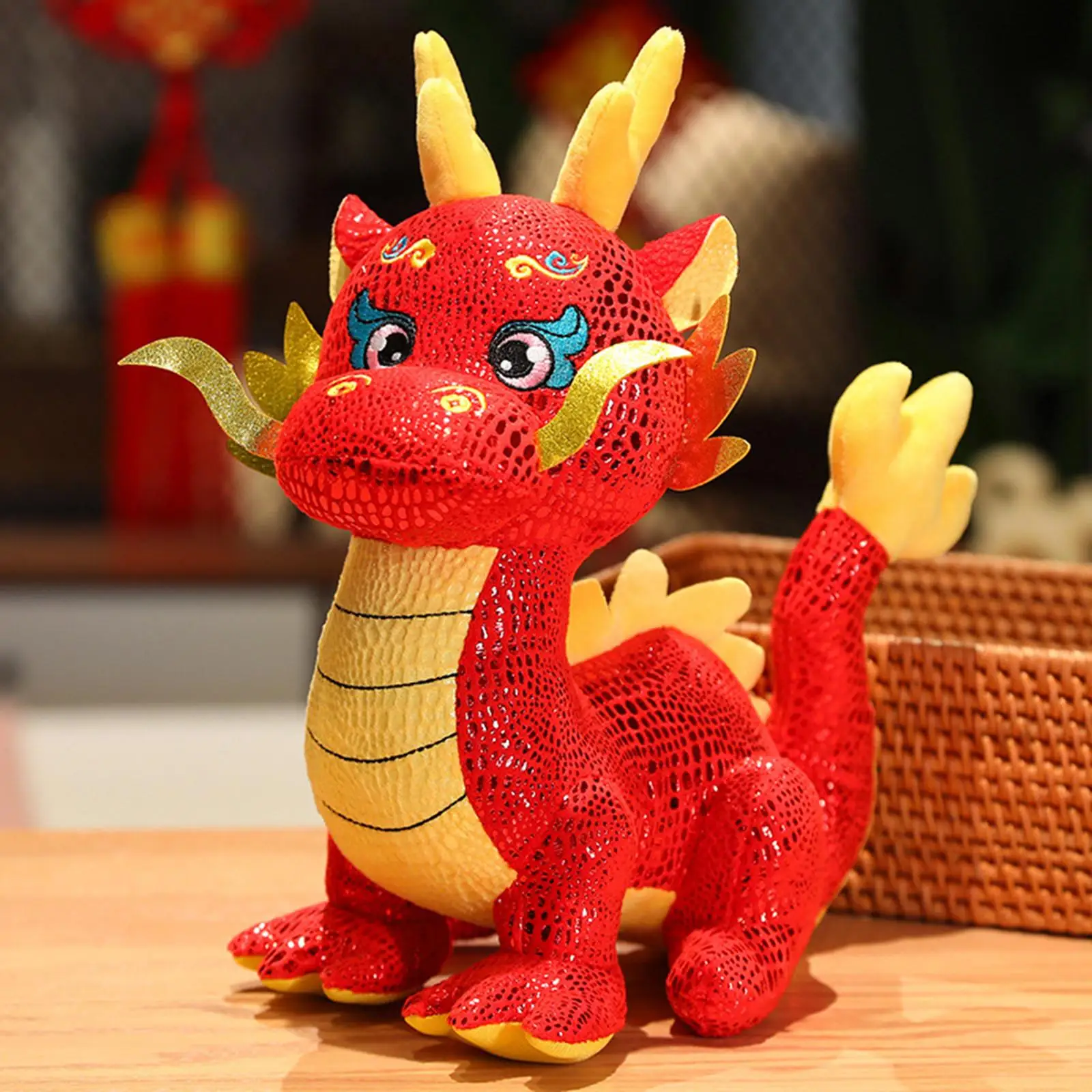 2024 Year of the Dragon Doll Dragon Stuffed Animal Zodiac Dragon Plush Toy Simulation Dragon Rag Doll for Birthday Gift